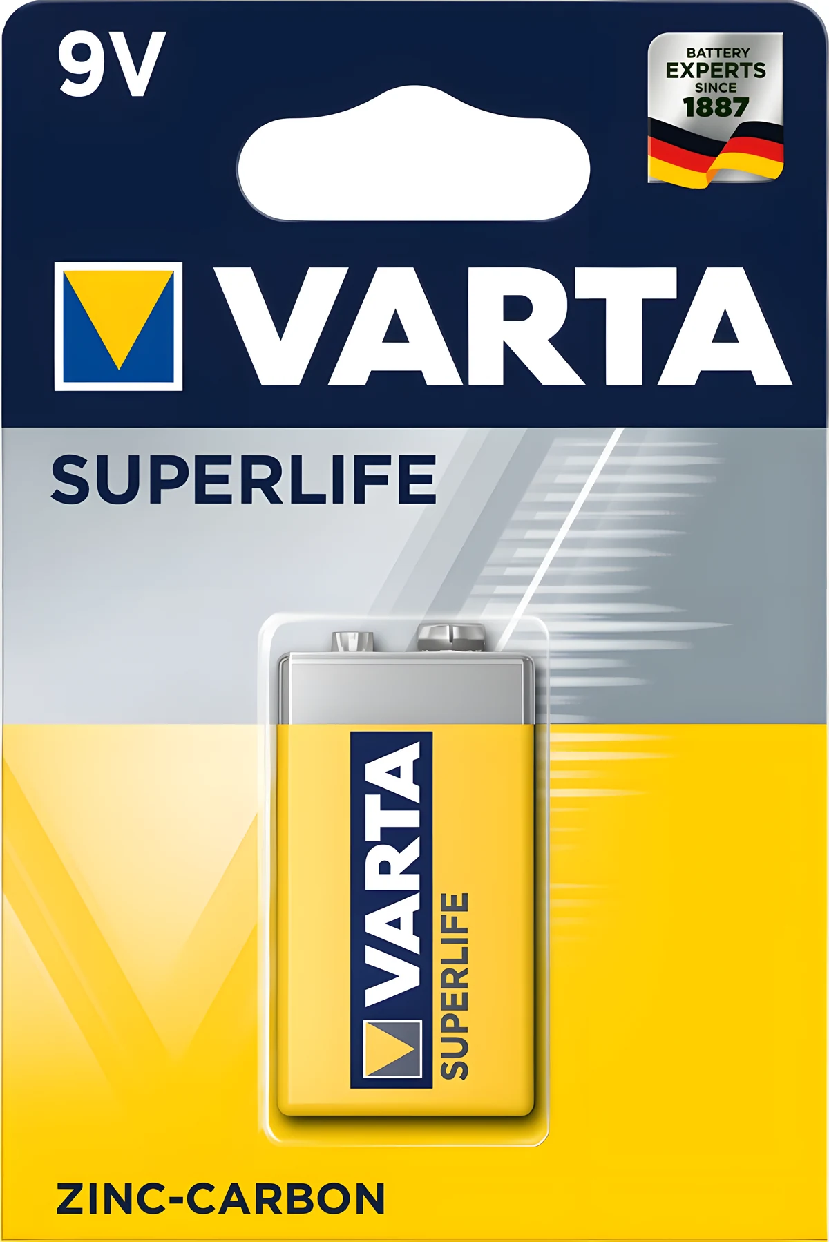 Bateria cynkowo-węglowa VARTA Superlife 9V 6F22