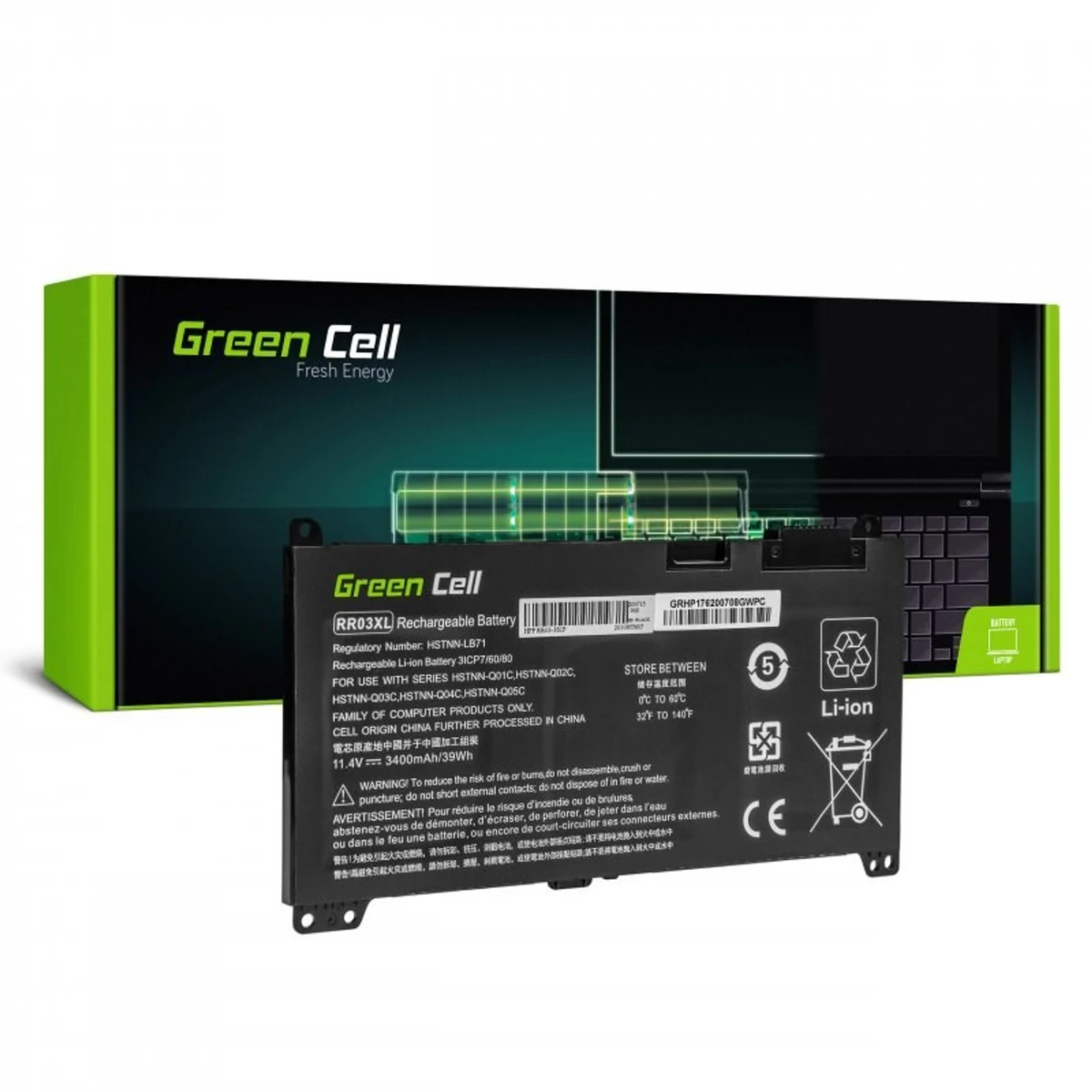 Bateria HP183 RR03XL do HP ProBook 430-470 G4 G5
