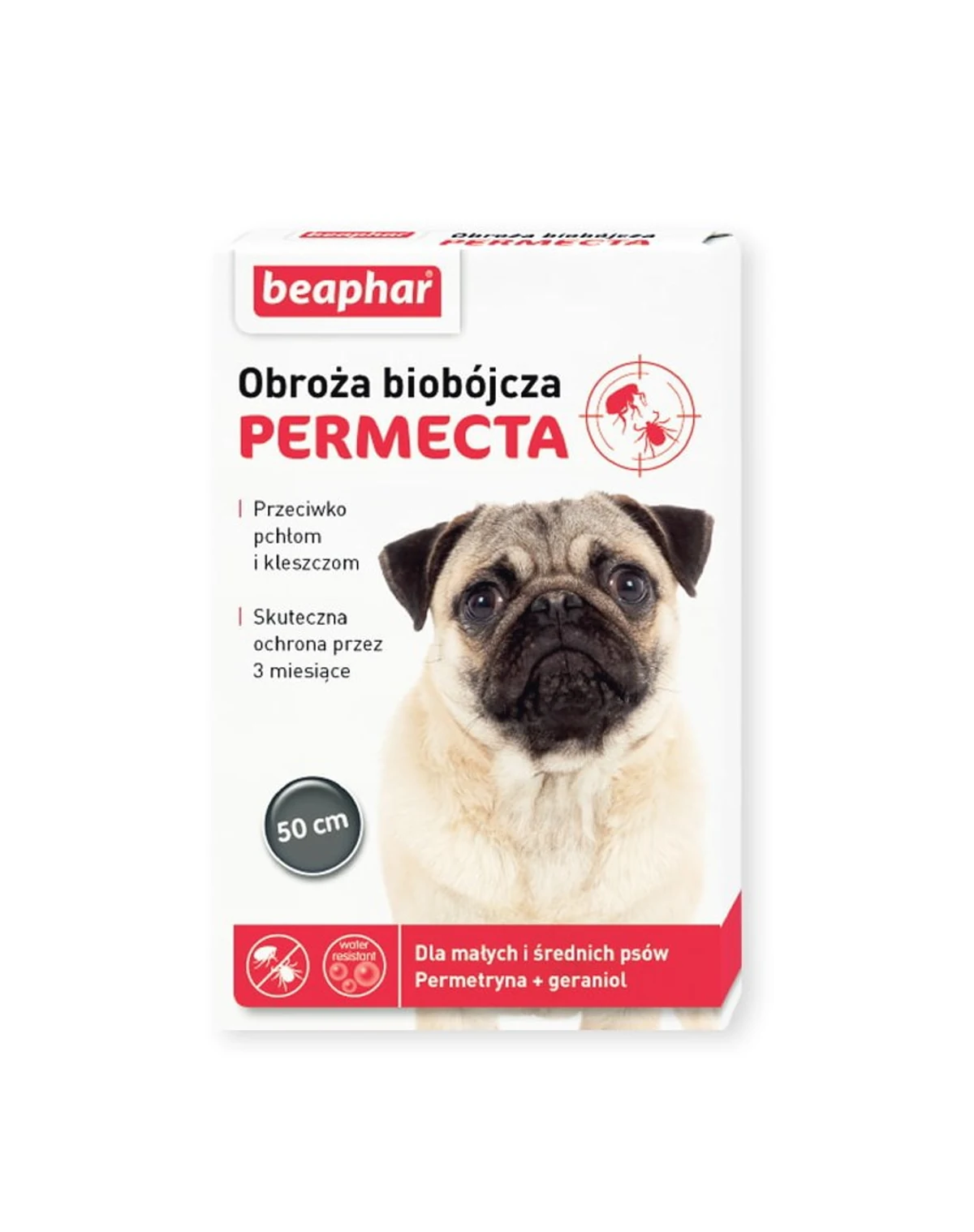 Beaphar obroża biobójcza 50cm na pchły i kleszcze