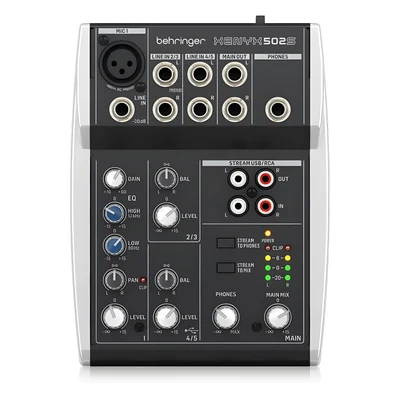 Behringer 502S - 5-Kanałowy Mikser Podcastowy