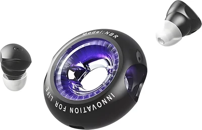 Bezprzewodowe słuchawki douszne Vention Donut-Shaped BT 5.3 IPX4 czarne