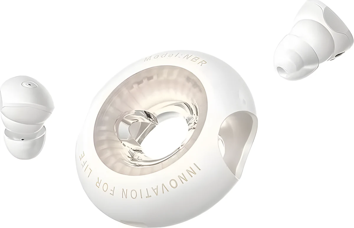 Bezprzewodowe słuchawki Vention Donut-Shaped BT 5.3 IPX4 białe