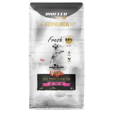 Karma sucha Euphoria Fresh Meat z indykiem 12kg