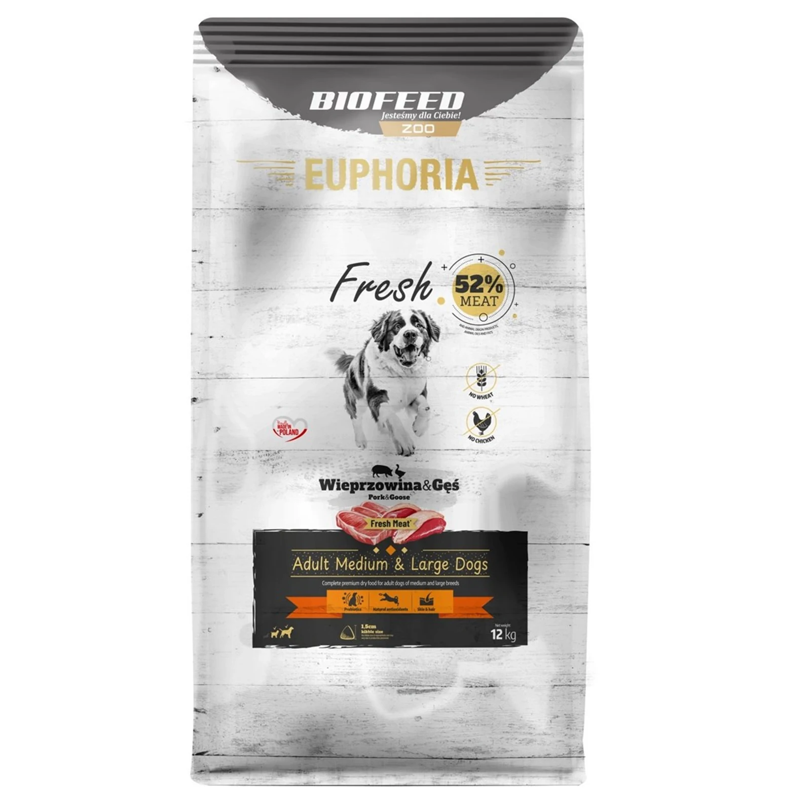BIOFEED Euphoria Fresh Wieprzowina i Gęś 12kg