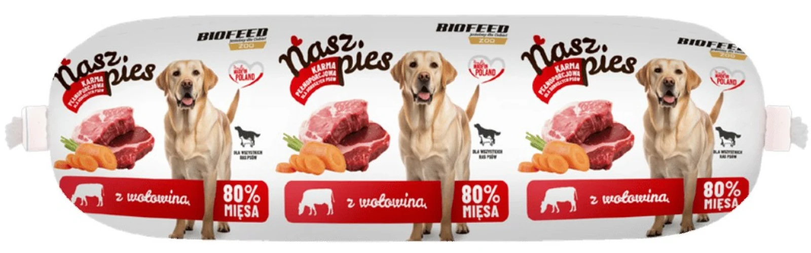 BIOFEED Nasz Pies Baton z Wołowiną 1kg — zdjęcie 1 z 2