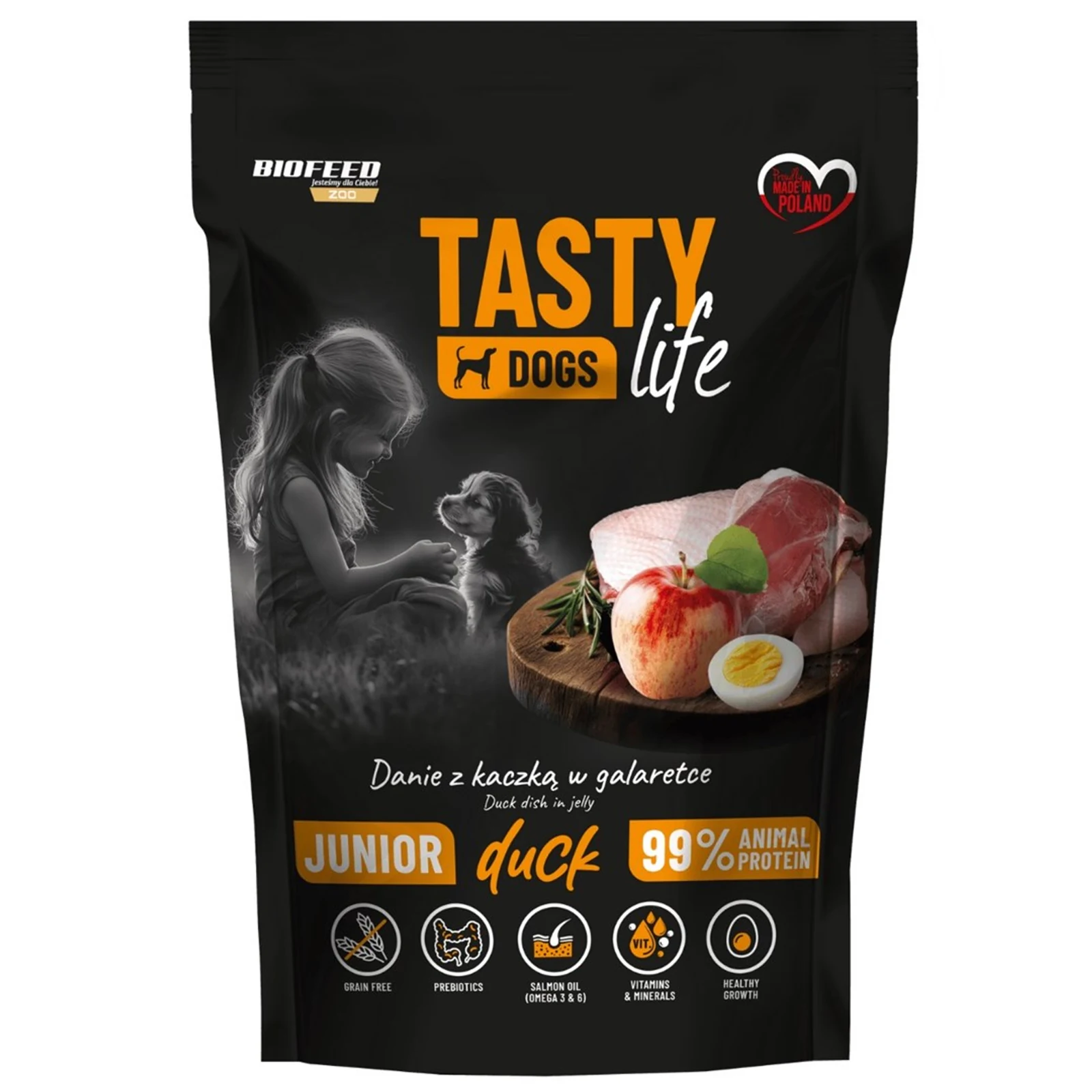 BIOFEED Tasty dog life Junior Mini Kaczka 150g