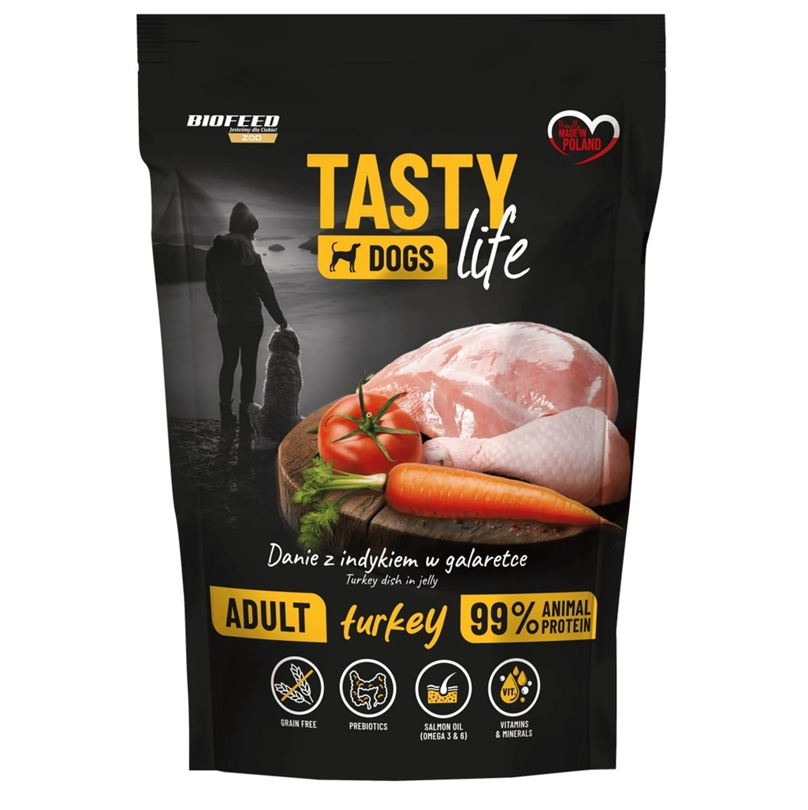 BIOFEED Tasty dog life Mini Indyk 90% 150g