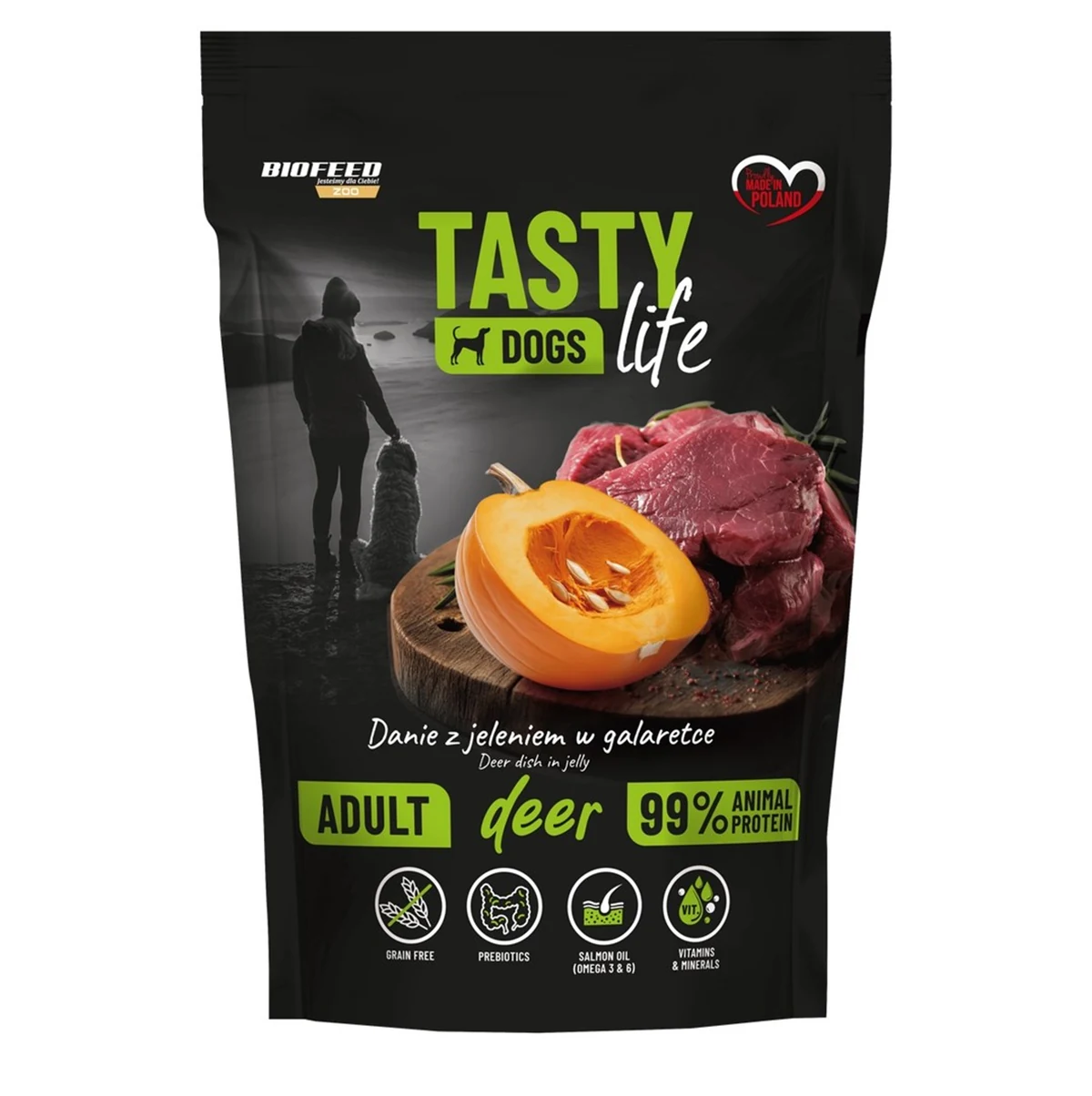 BIOFEED Tasty dog life Mini Jeleń 150g