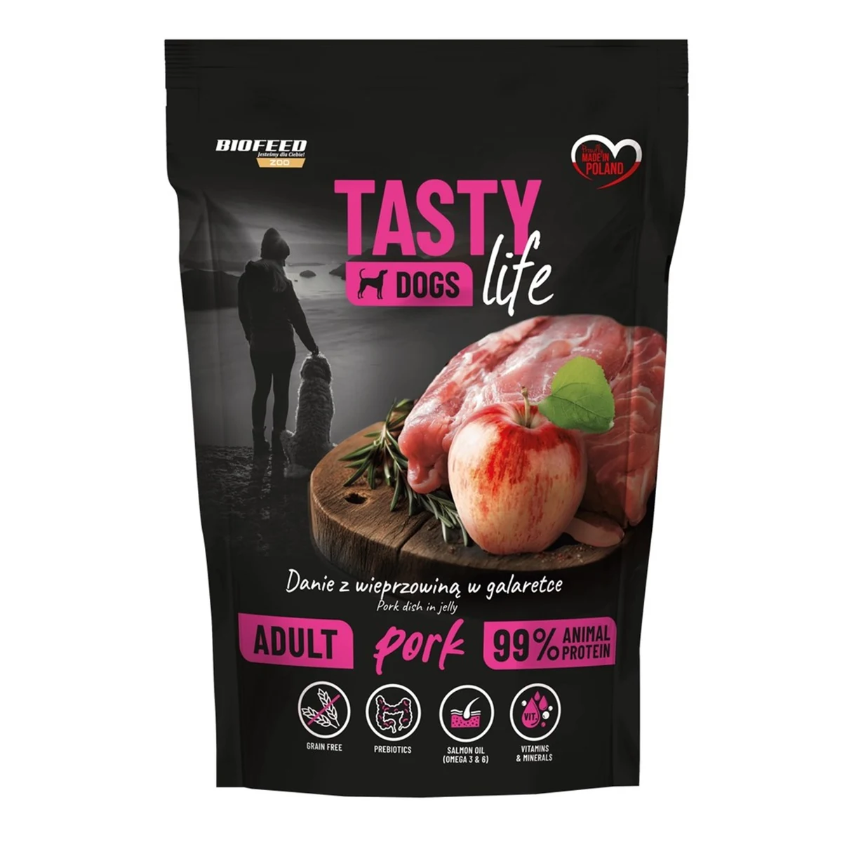 BIOFEED Tasty dog life wieprzowina 90% 500g