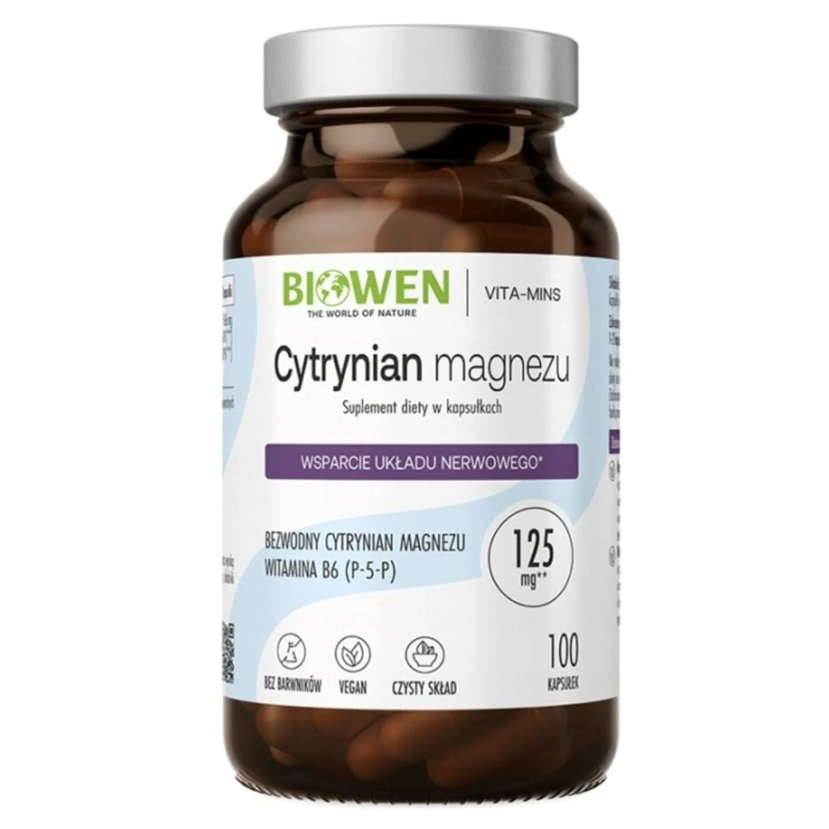 BIOWEN Cytrynian magnezu - 100kaps.
