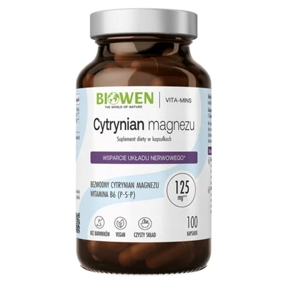 BIOWEN Cytrynian magnezu - 100kaps.