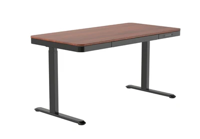 Biurko regulowane ACTIVEJET ET119S, 120x60 cm, czarno-orzechowe