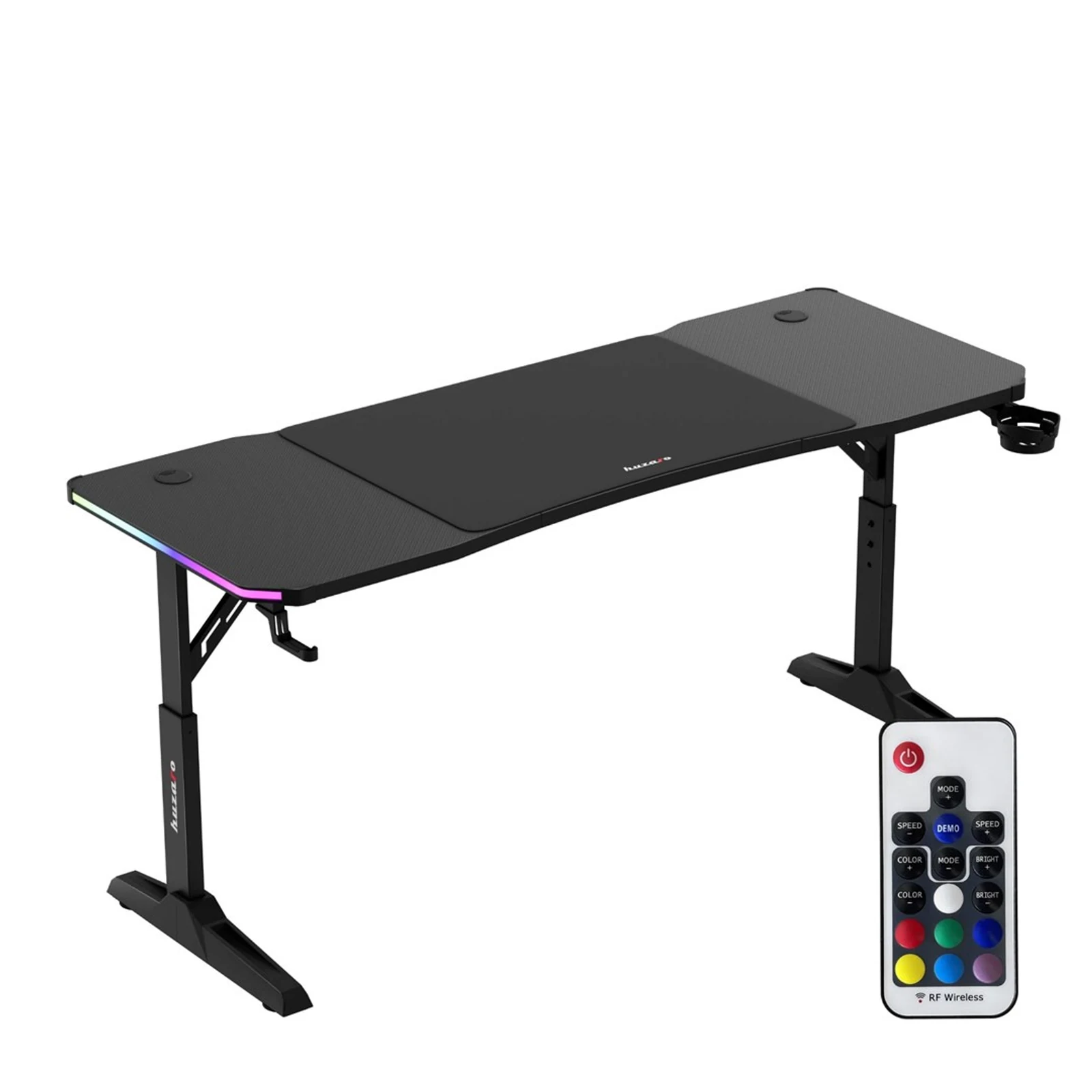 Biurko gamingowe Huzaro Hero 4.6 RGB Czarne — zdjęcie 1 z 8