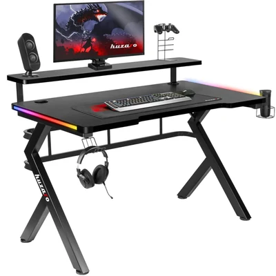 Biurko gamingowe Huzaro Hero 5.0 z oświetleniem RGB