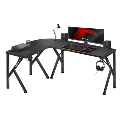 Biurko narożne Huzaro Hero 6.3 Black - gamingowe