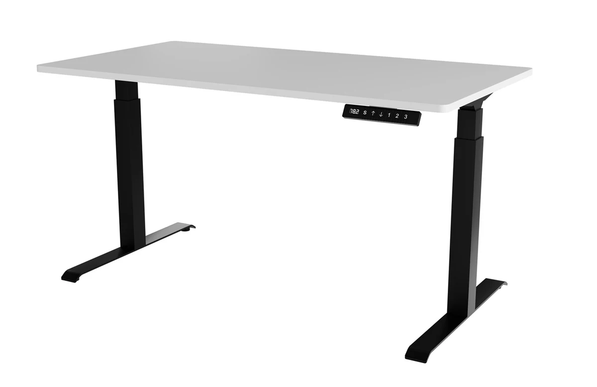 Biurko MOON LONG 150x80x72-120 czarny/biały