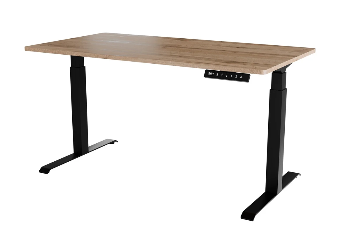 Biurko MOON LONG 150x80x72-120 czarny/wotan