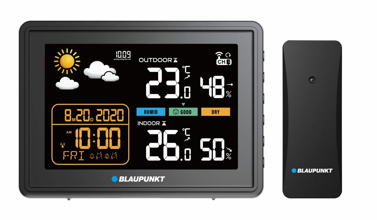 BLAUPUNKT WS30BK Stacja Pogodowa z Alarmem