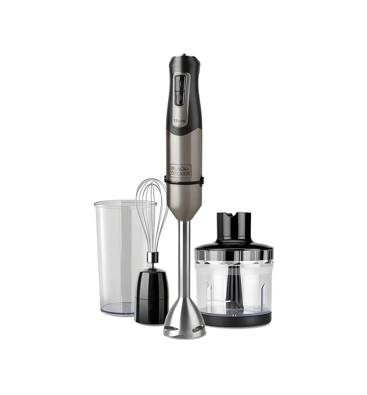 Blender ręczny Black+Decker BXHBA1200E srebrny, czarny