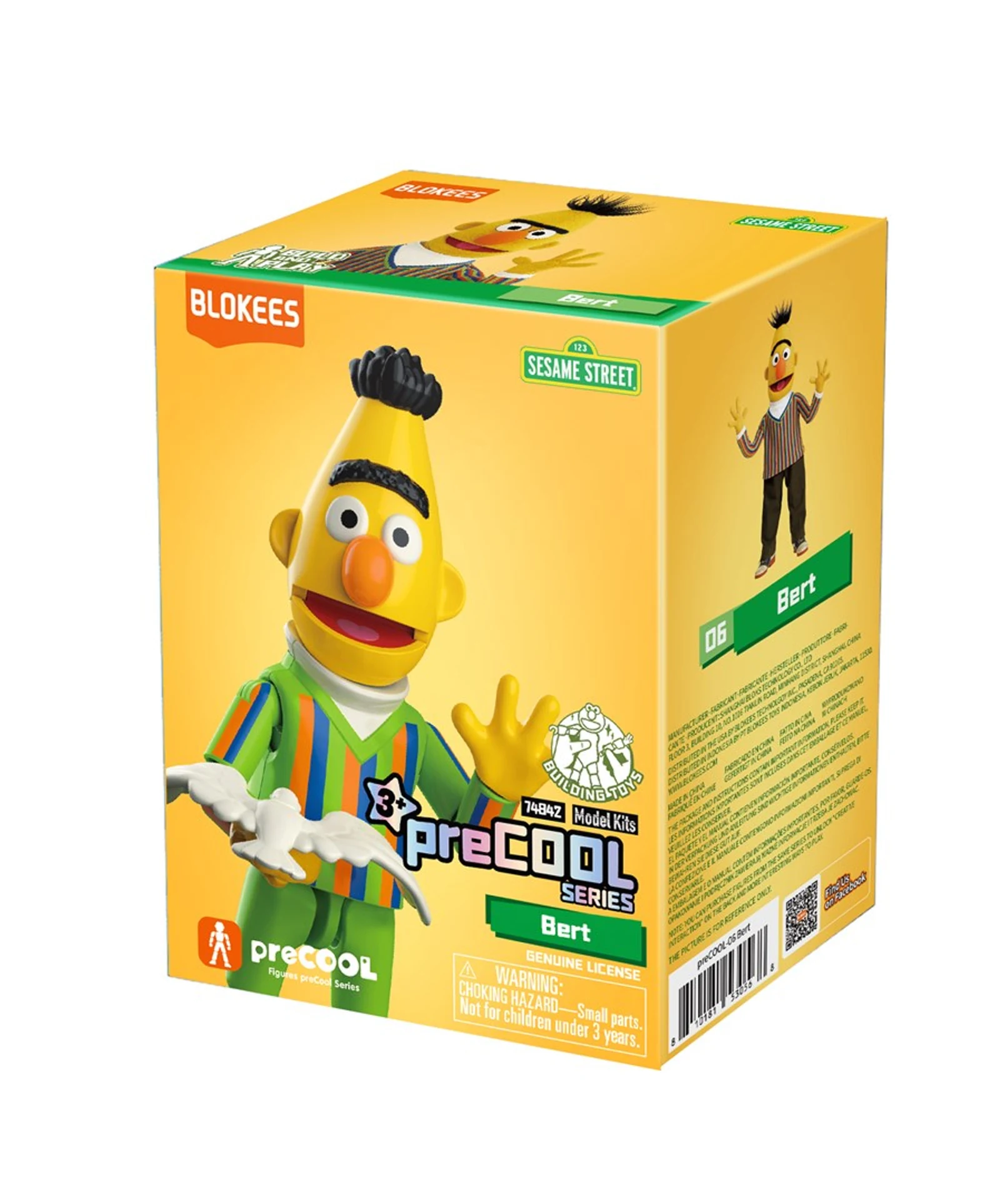 Figurka Kolekcjonerska Sesame Street - Bert [Typ] Figurka Kolekcjonerska [Marka] Sesame Street [Model] Bert [Kluczowe specy] Pre-COOL S1, postać Berta z Ulicy Sezamkowej — zdjęcie 1 z 5