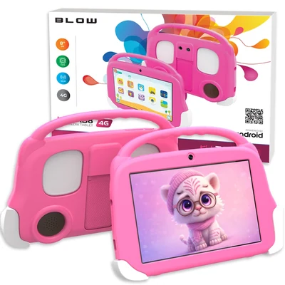 Tablet dla dzieci BLOW KIDSTAB8 4G, 4/64GB, różowe etui