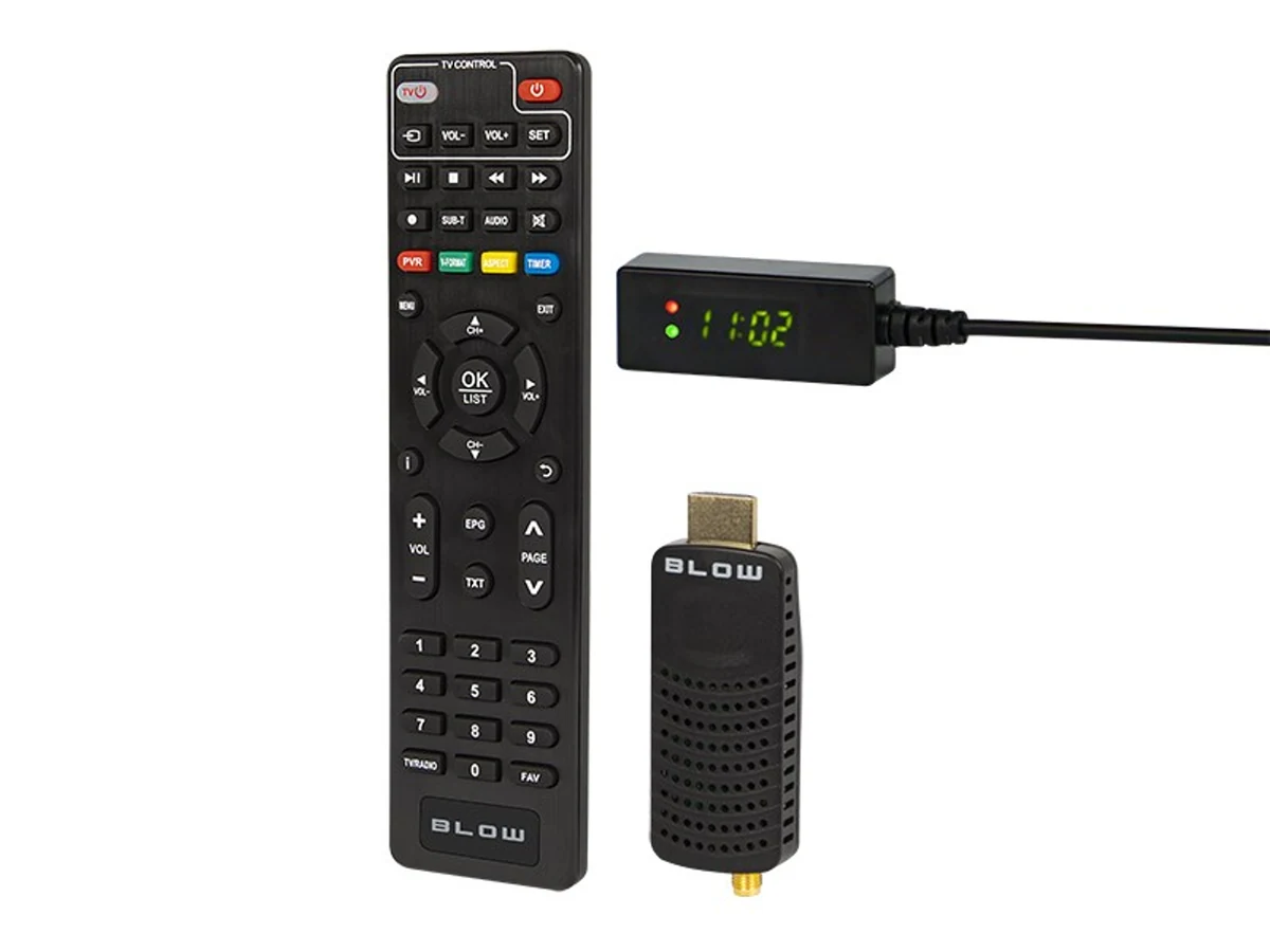 BLOW TUNER DVB-T2 7000FHD MINI H.265 Czarny