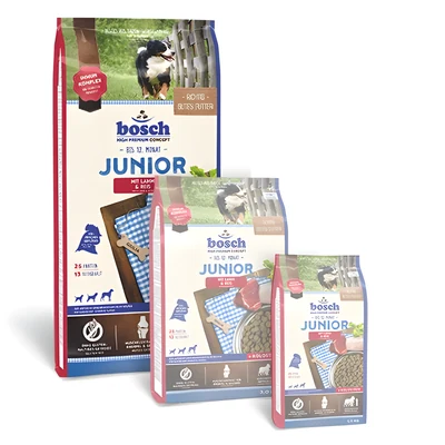 Sucha karma dla szczeniąt BOSCH Junior z jagnięciną i ryżem 15 kg