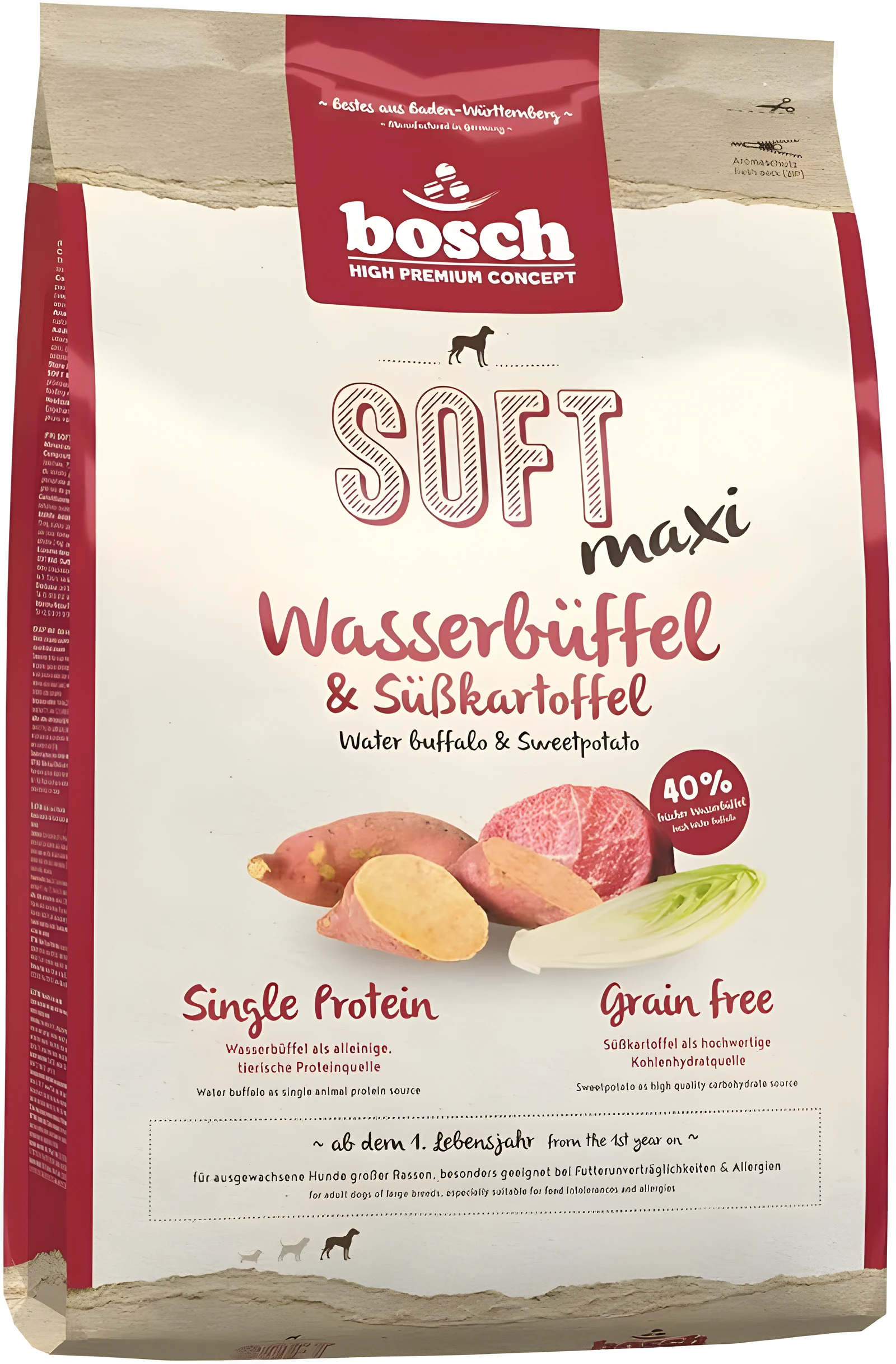 Bosch Soft Maxi - Karma sucha dla psów dużych ras z bawołem wodnym i batatami 2,5 kg — zdjęcie 1 z 2