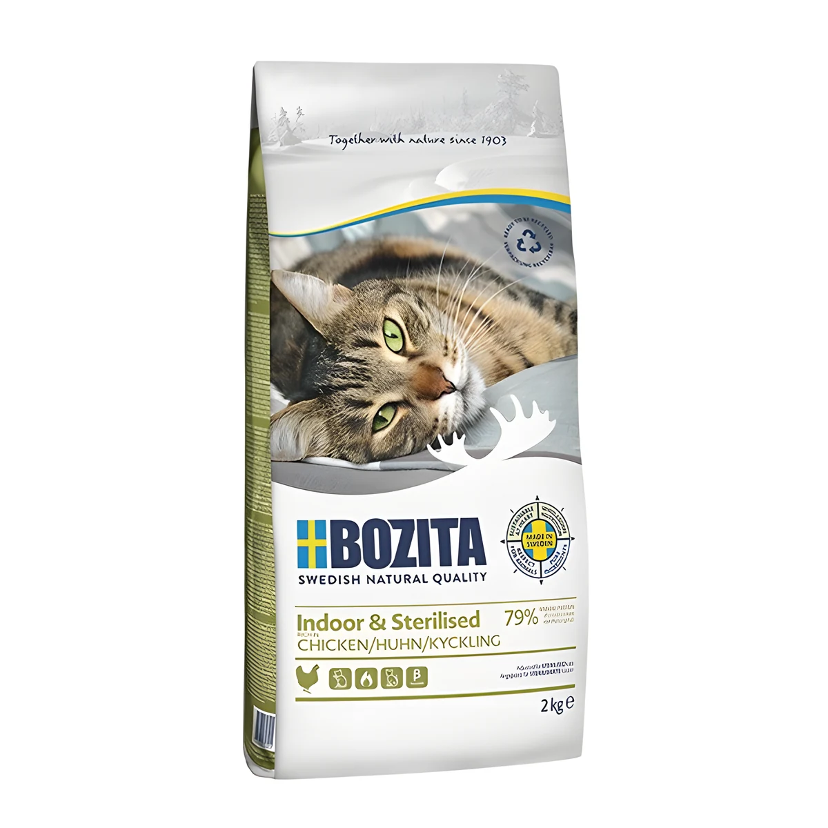 BOZITA Indoor & Sterilised Chicken - sucha karma dla kotów wysterylizowanych - 10kg