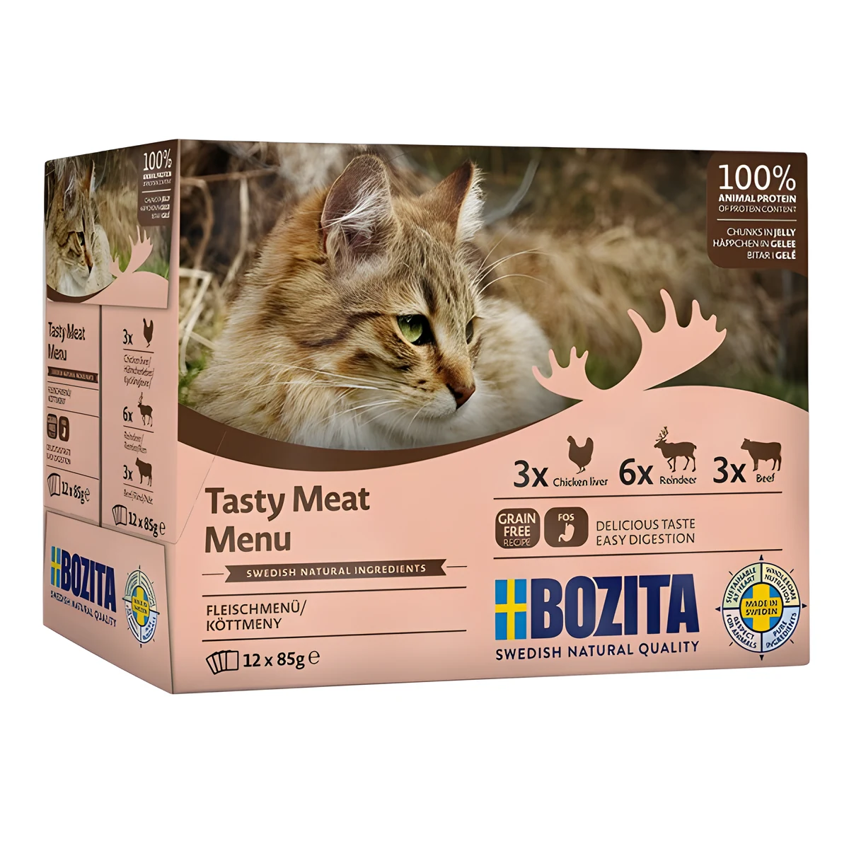 BOZITA kot Multibox mix mięso galaretka 12x85g