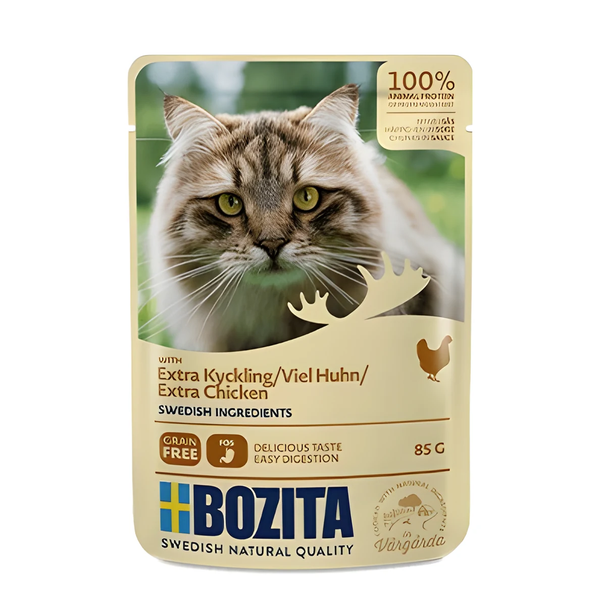 BOZITA Mięsne kawałki w sosie z kurczakiem - saszetka dla kota - 85g