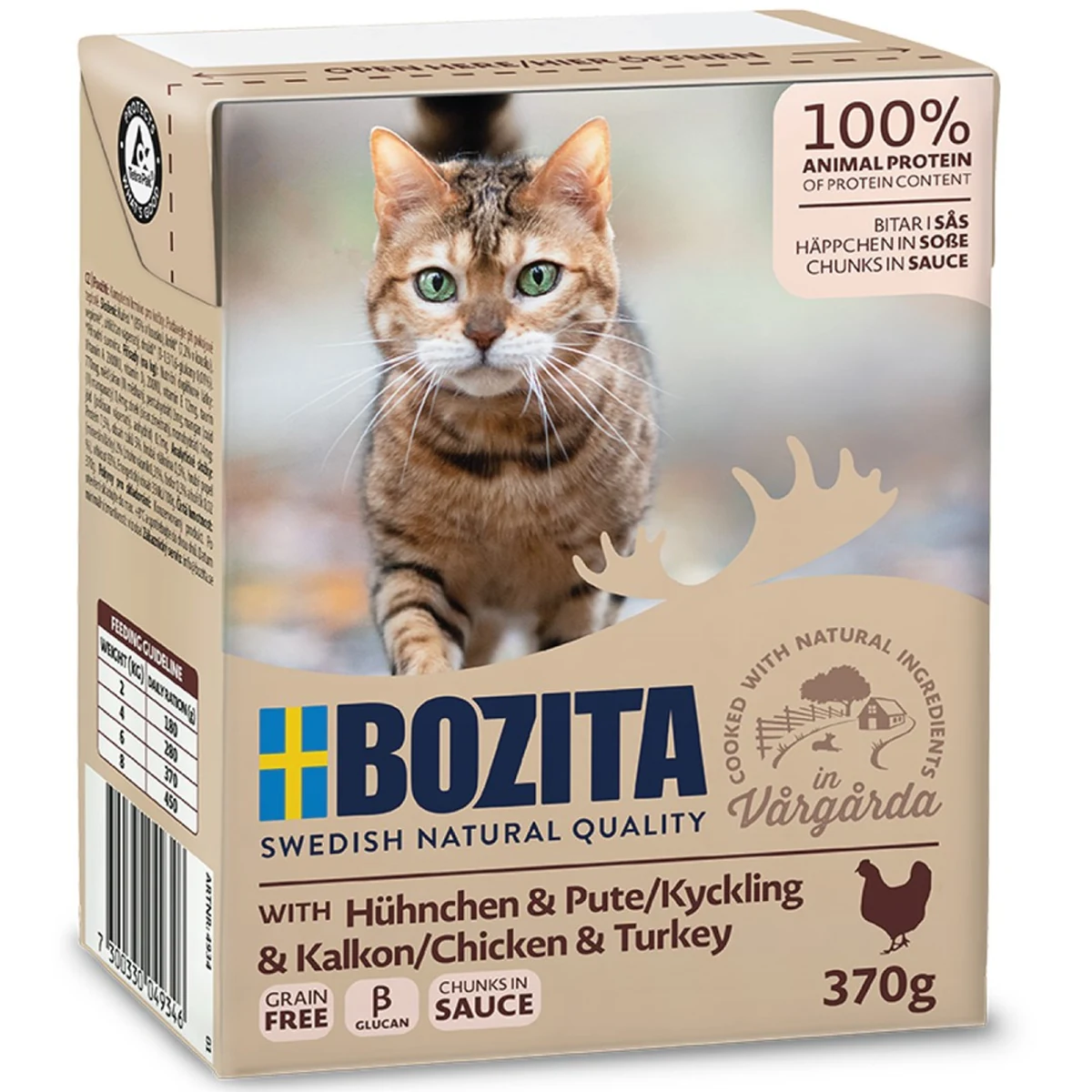 BOZITA Mięsne kawałki z drobiem 370g