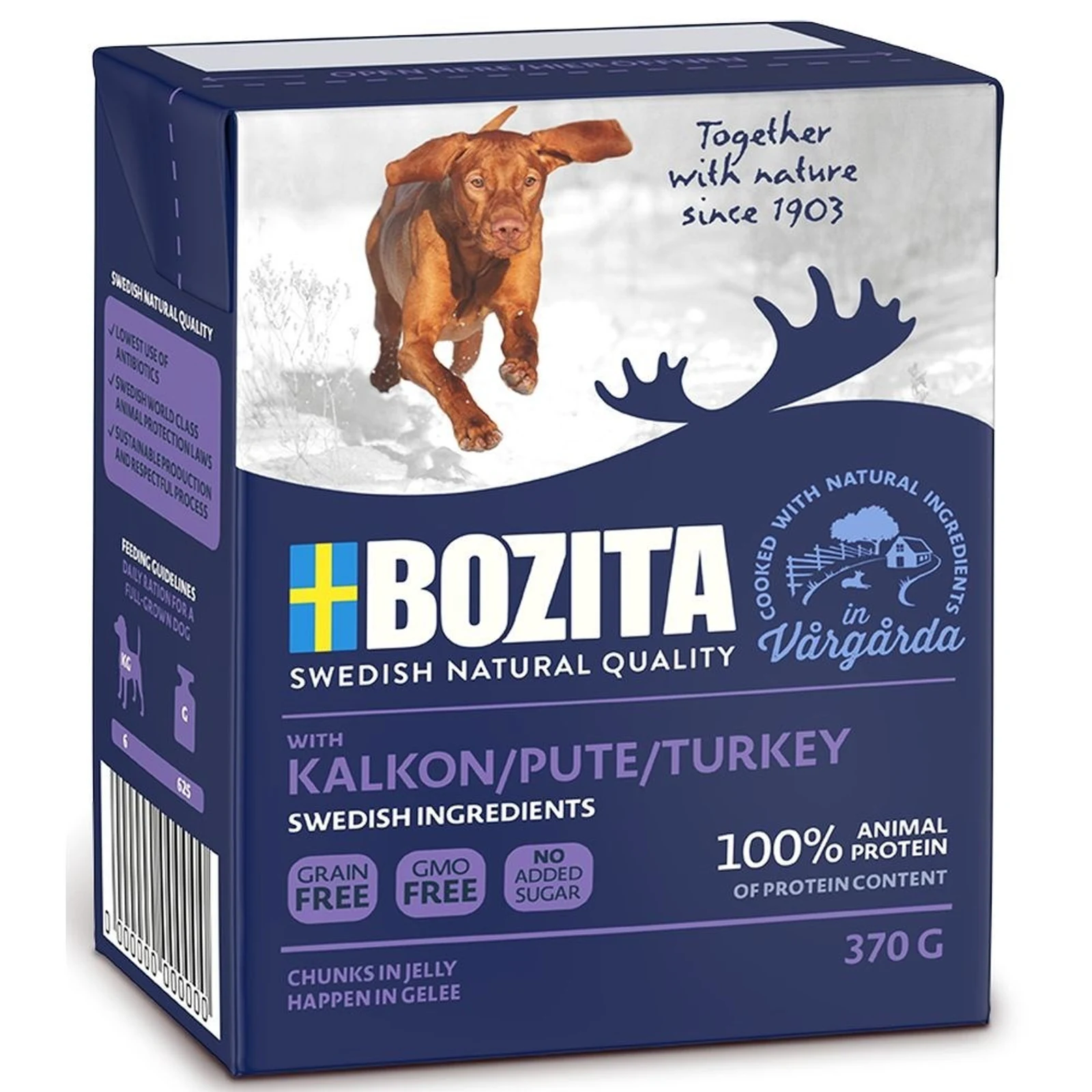 BOZITA Mięsne kawałki z indyk w gal. 370g