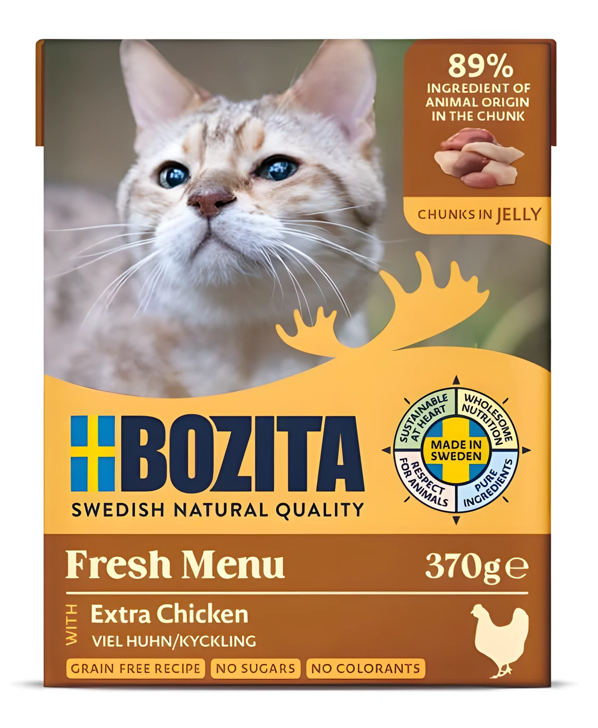 BOZITA Mięsne kawałki z kurczakiem 370g