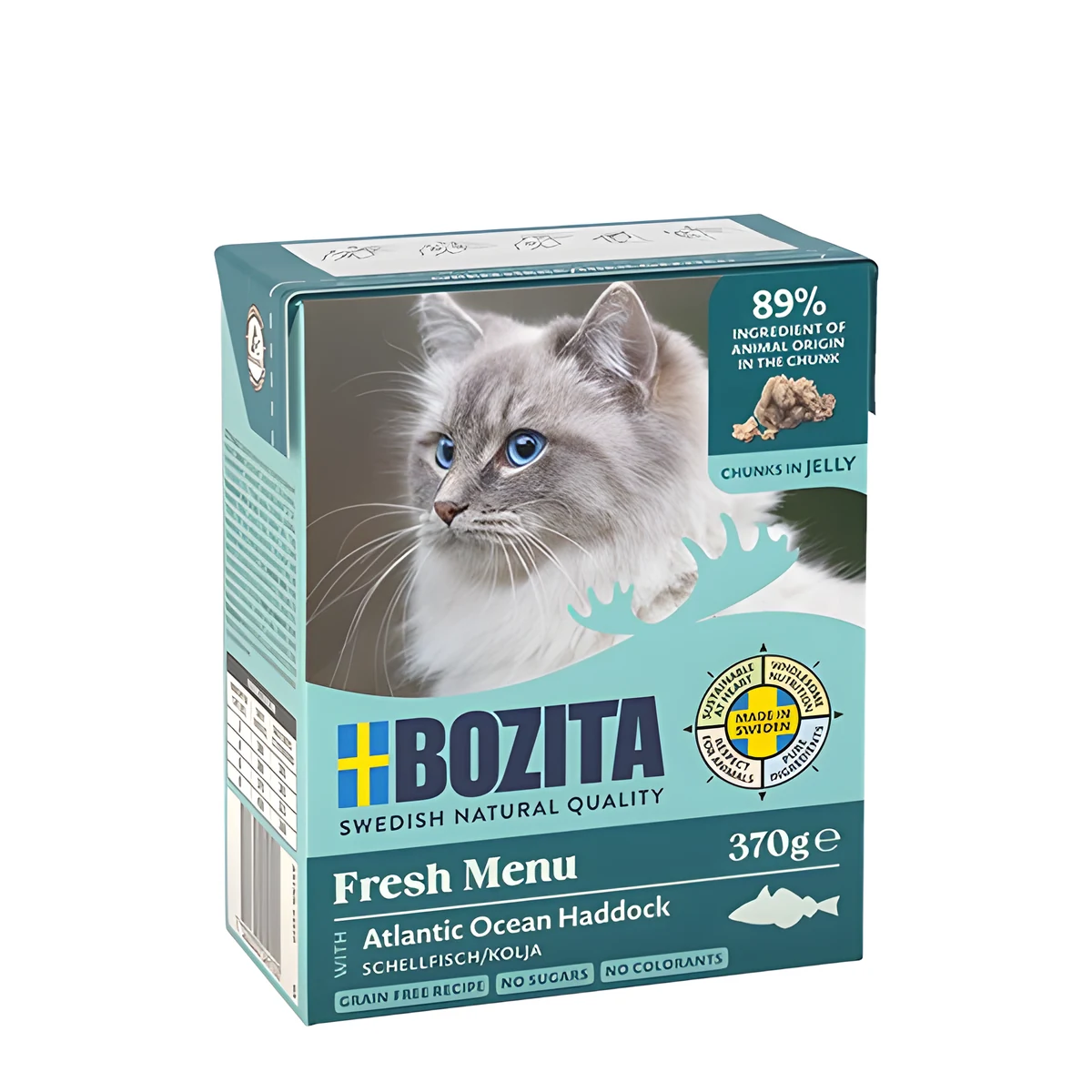 BOZITA Mięsne kawałki z łupaczem 370g