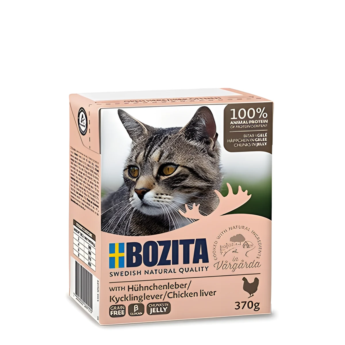 BOZITA Mięsne kawałki z wątróbką 370g