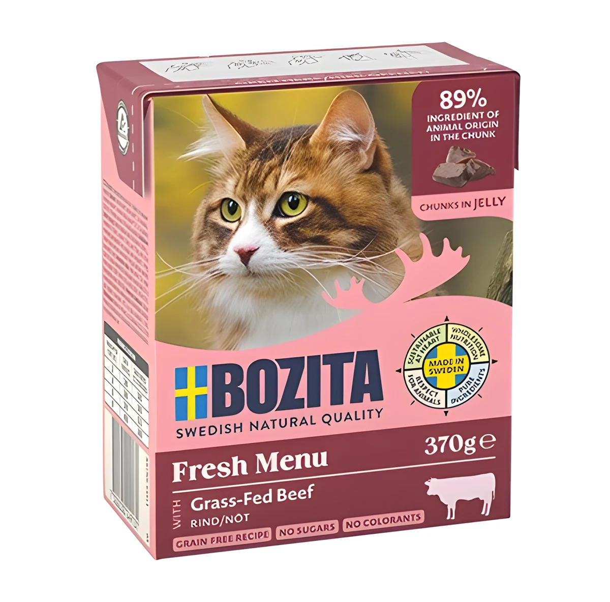 BOZITA Mięsne kawałki z wołowiną w galaretce 370g