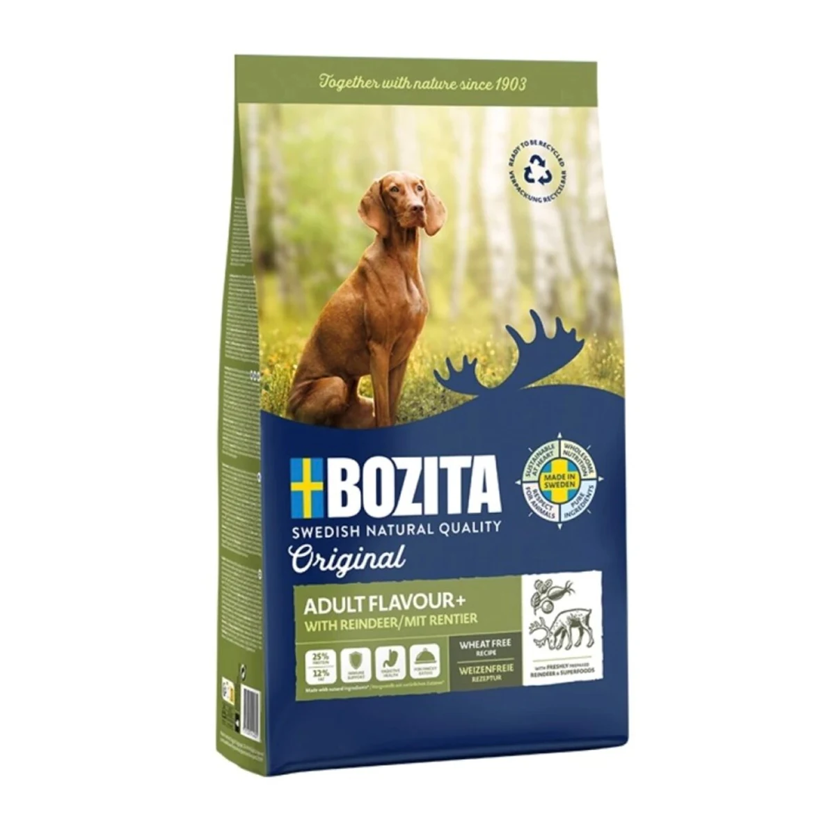 Bozita Original Adult Flavour Plus z Reniferem  - sucha karma dla psa - 12 kg