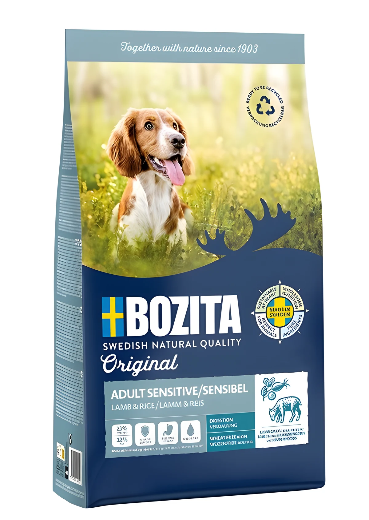 Bozita Original Adult Sensitive Jagnięcina i Ryż - sucha karma dla psa - 12 kg (OUTLET)