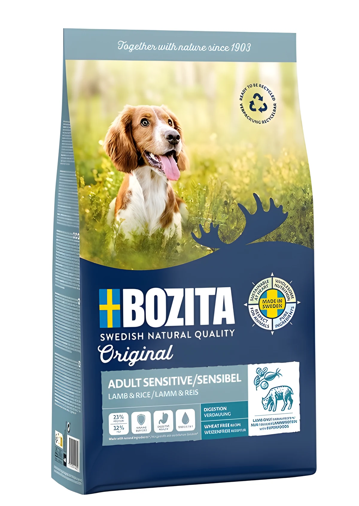 Bozita Original Adult Sensitive Jagnięcina i Ryż - sucha karma dla psa - 12 kg (WYPRZEDAŻ)