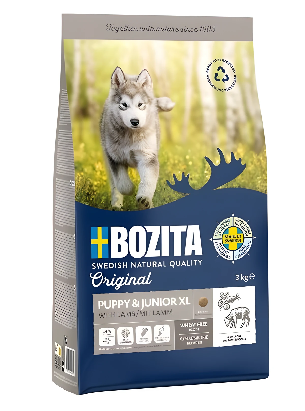 Bozita Original Puppy & Junior XL z Jagnięciną - 12 kg