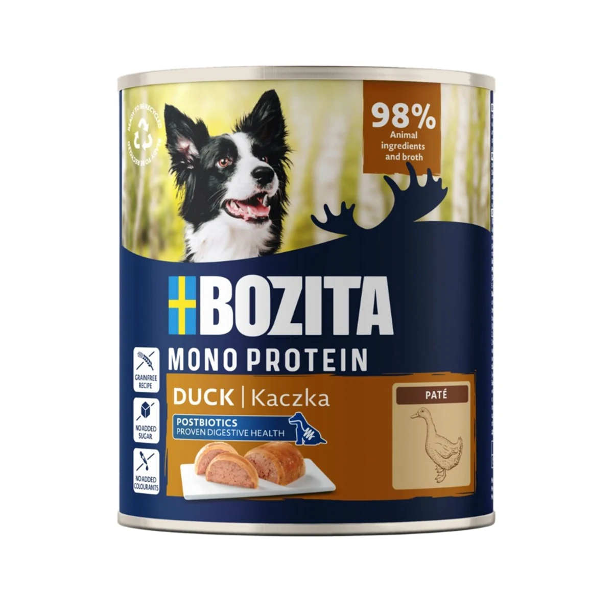 BOZITA pasztet pies kaczka 800g