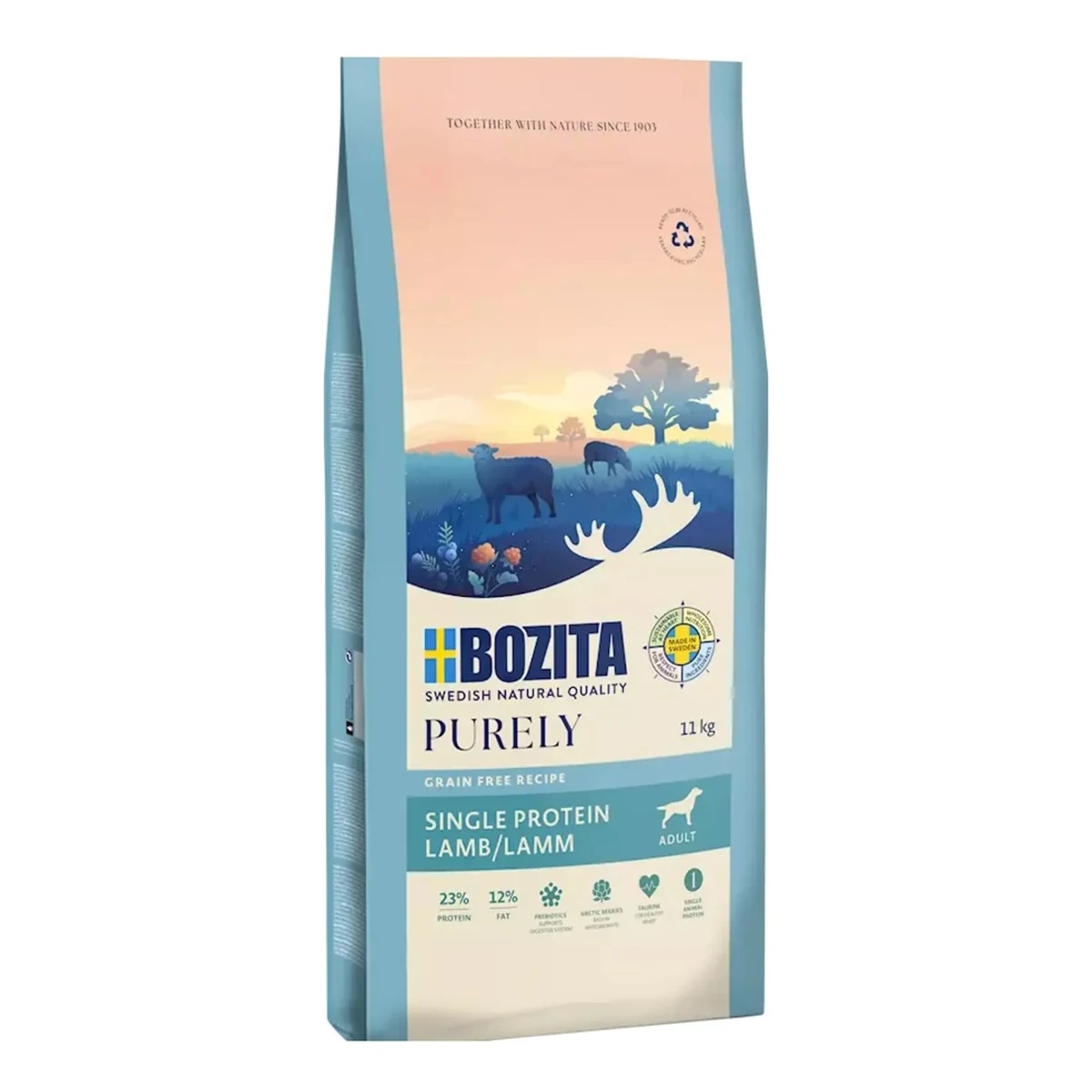 BOZITA Purely jagnięcina bezzbożowa i hipoalergiczna karma dla psa 11 kg