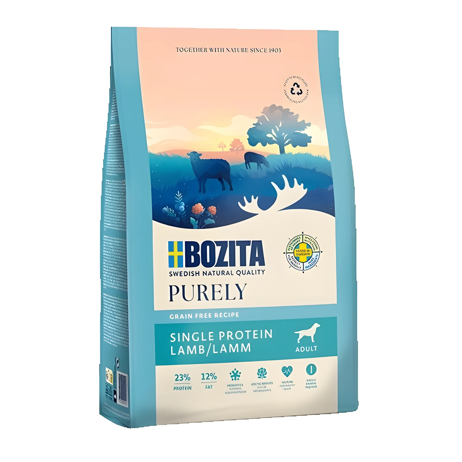 BOZITA Purely jagnięcina bezzbożowa i hipoalergiczna karma dla psa 2,5 kg