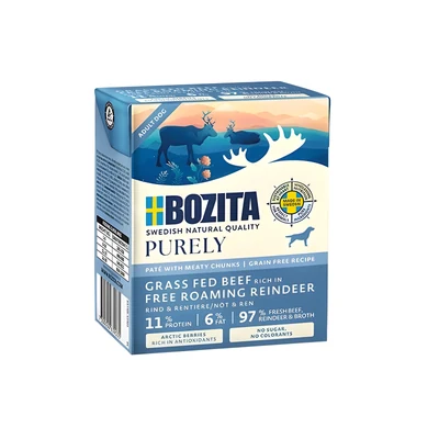 Bozita Purely - Karma mokra dla psa z wołowiną i reniferem 370g