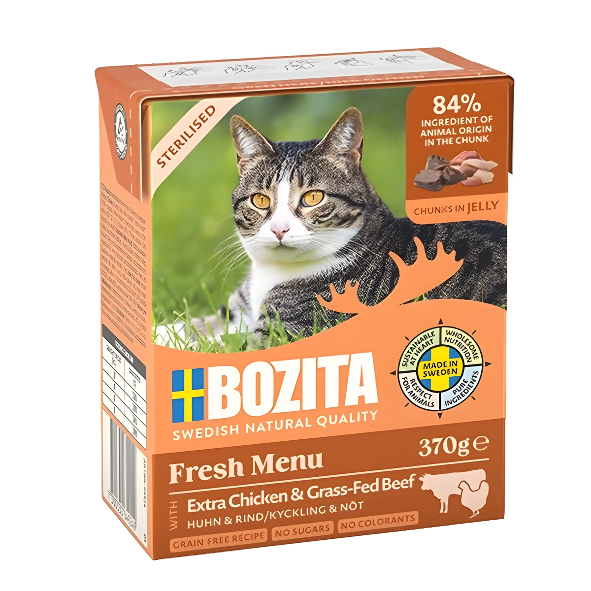BOZITA Sterylised - Kurczak wołowina 370g