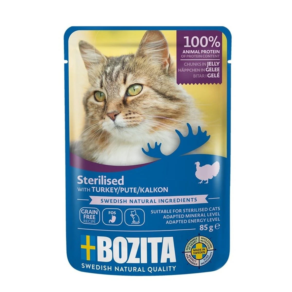Bozita Sterylizowane kawałki z indykiem - 85g
