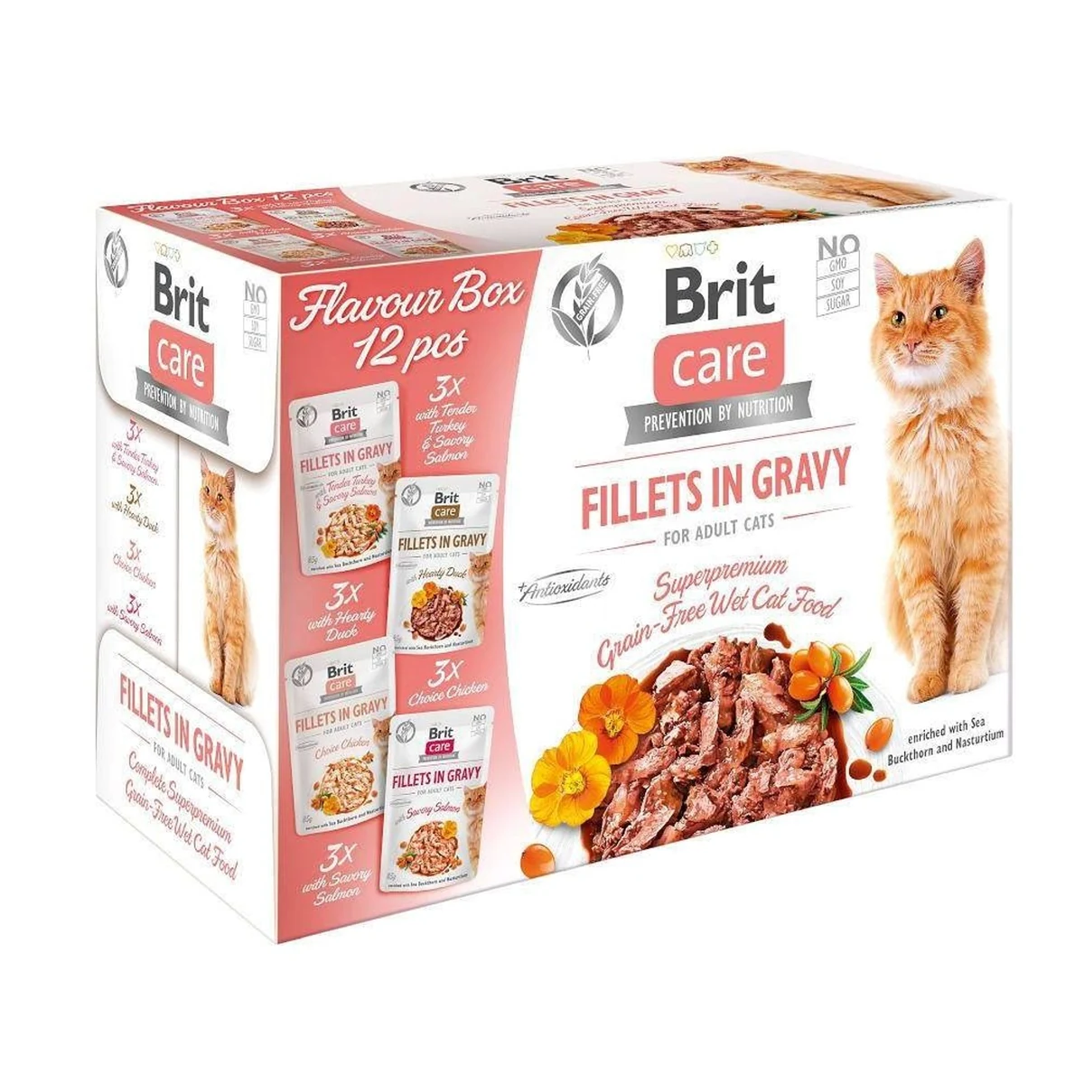 Brit care fillets in gravy for adult cats 12x85g
