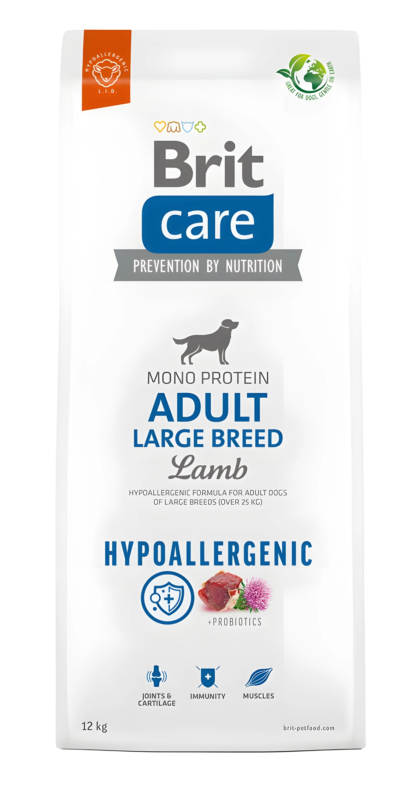BRIT Care Hypoallergenic Adult Large Breed Lamb - 12 kg