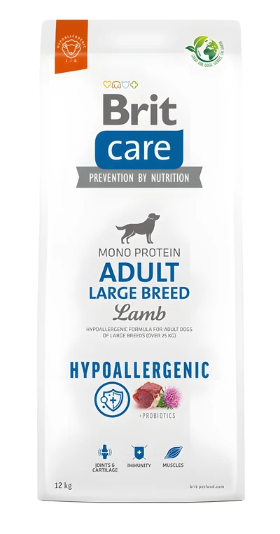 Hipoalergiczna karma sucha dla dorosłych psów dużych ras BRIT Care Adult Large Breed z jagnięciną - 12 kg
